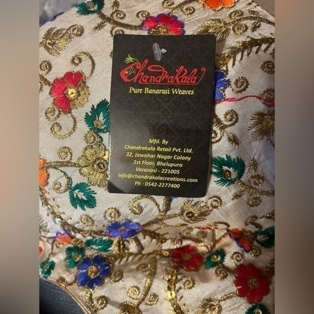 NWT Chandrakala Women's Party Wear Bollywood Readymade Indian Style Saree sz 3XL - Picture 8 of 16